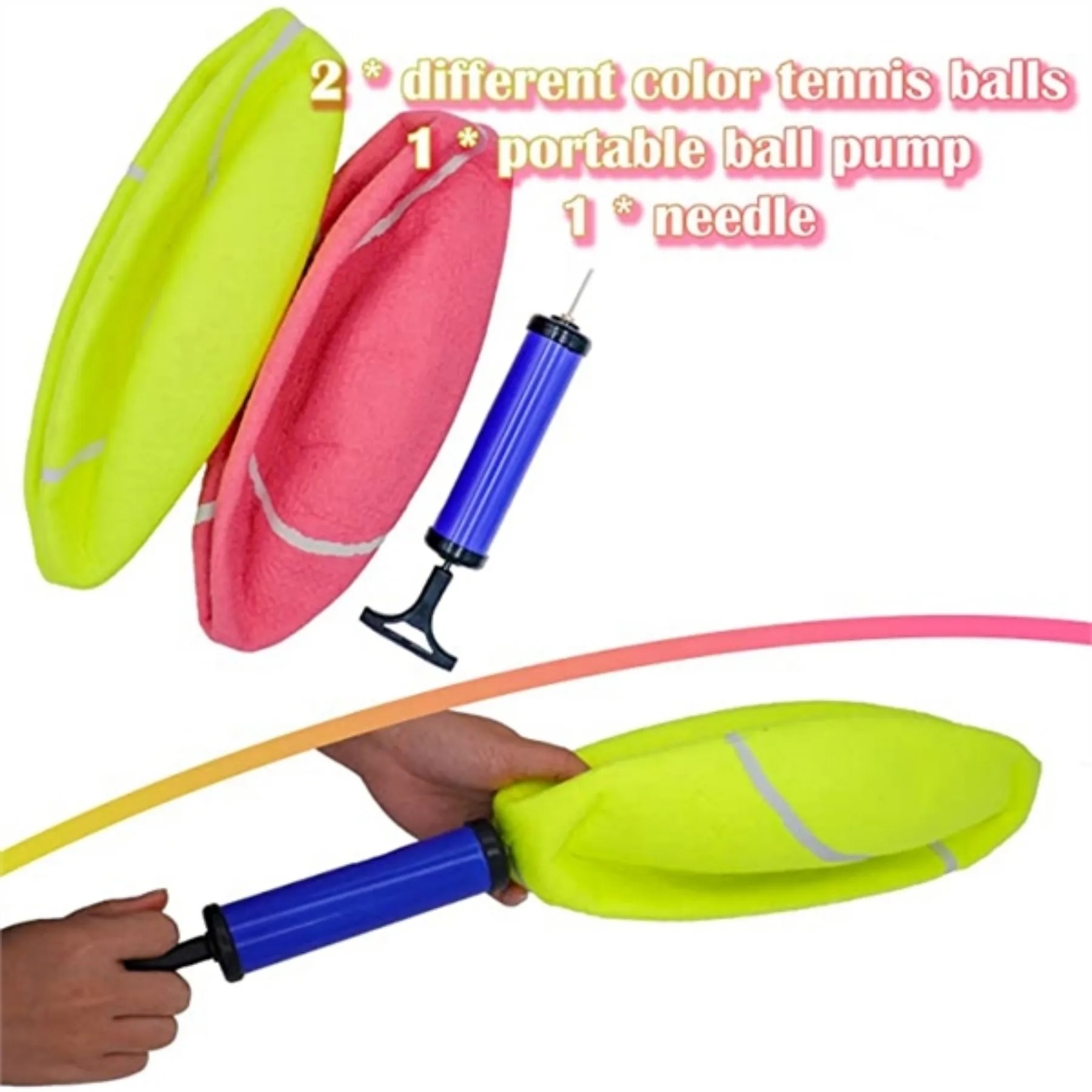 9.5" Inflatable Giant Pet Tennis Balls 1