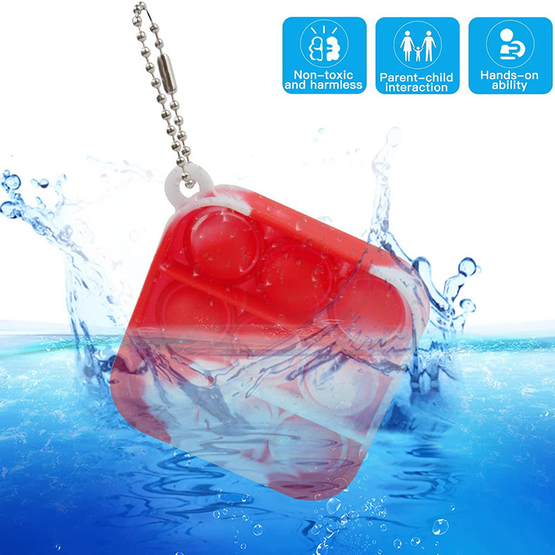 Mini Push Bubble Fidget Sensory Toy Keychain 5