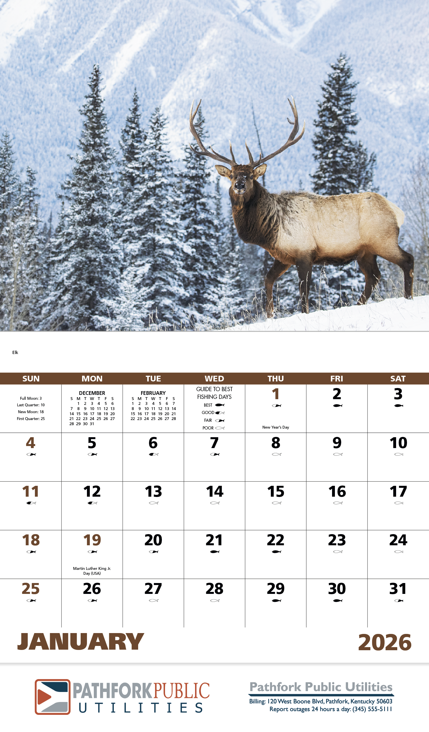 Good Value™ Wildlife Portraits - Stapled Calendar 21
