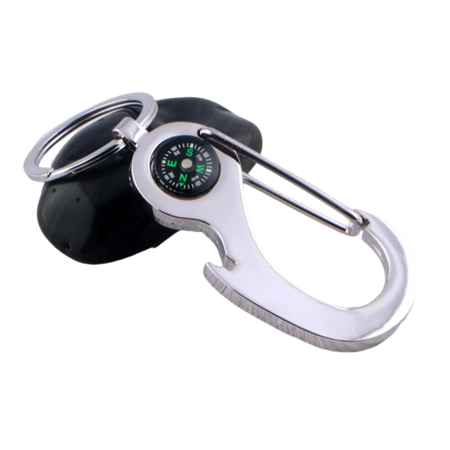 Bottle Opener Hook Keychain with Compass 3