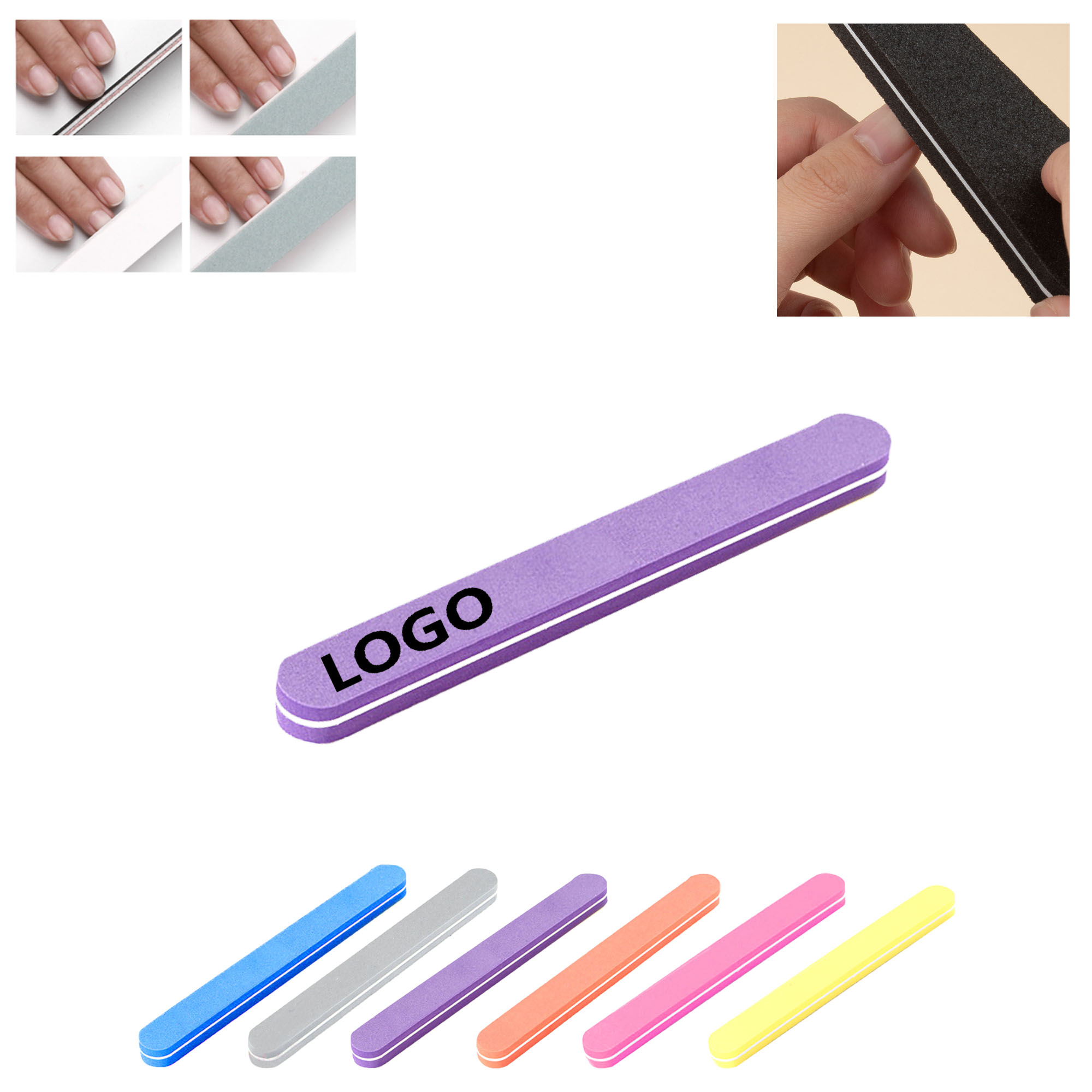 Straight Round Head Sponge File Nail File 3