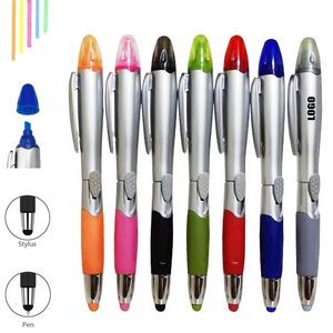 Shining Color Barrel Pen With Highlighter 29