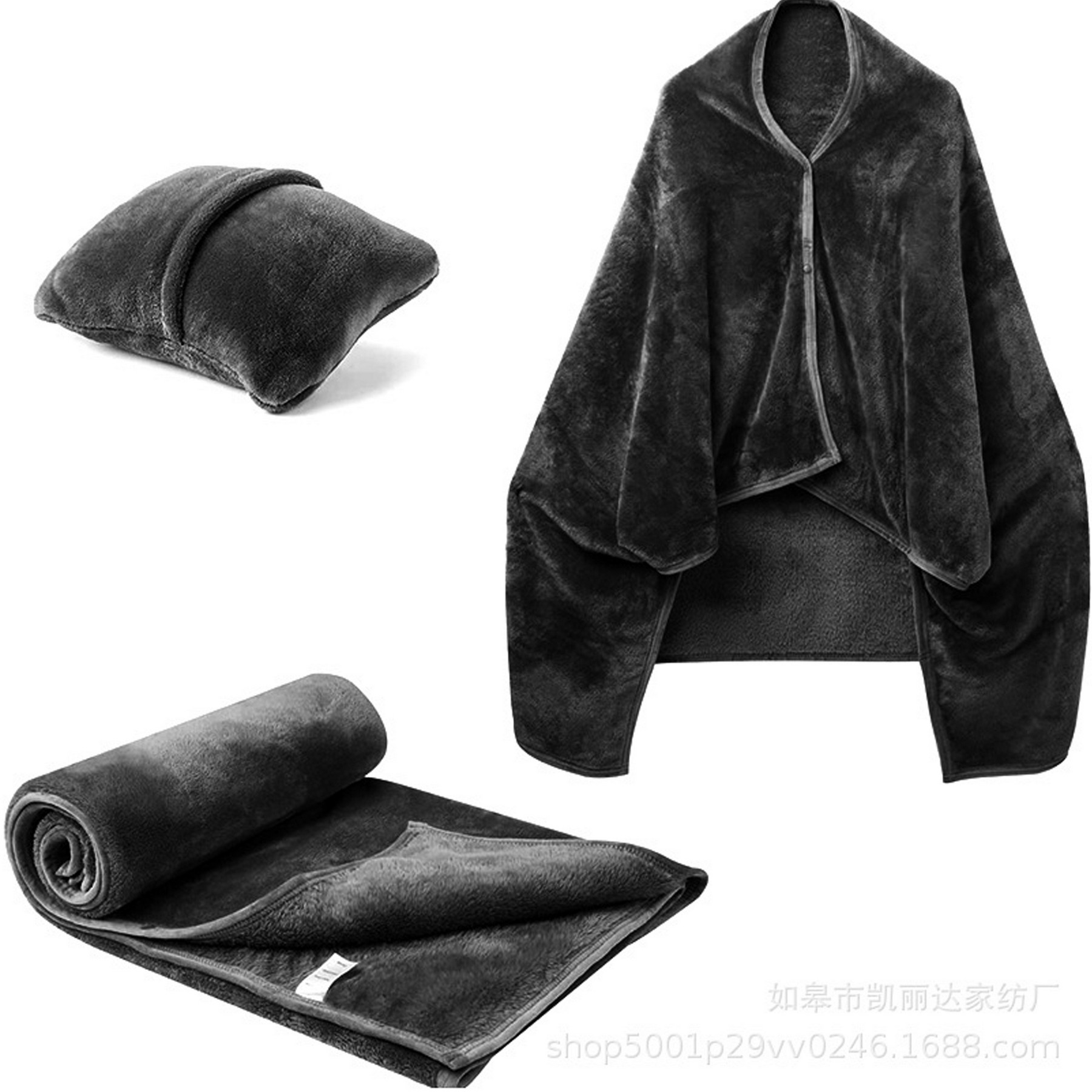 Versatile Foldable Flannel Travel Blanket 7