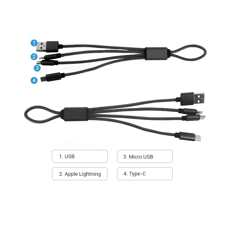 4-in-1 Nylon Charging Cable 2