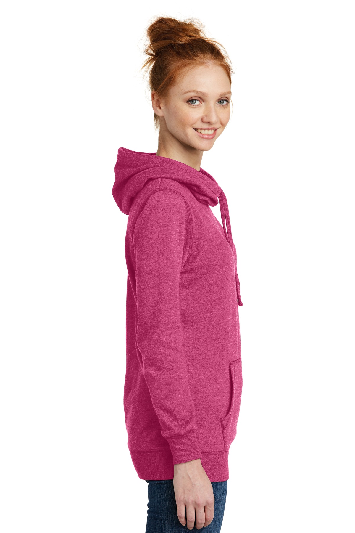 District Women's Lightweight Fleece Hoodie. DM493 3