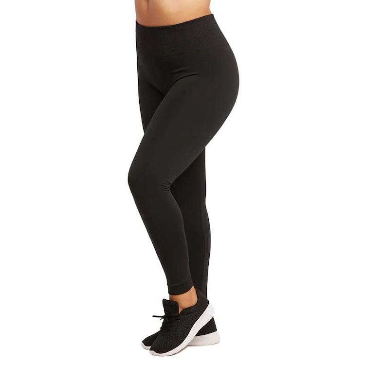 Women's Fleece Lined Leggings - Black XL 1