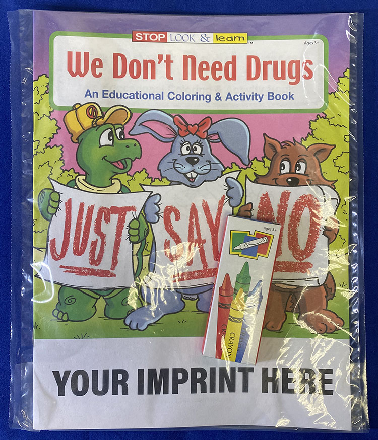 COLORING SET - We Don't Need Drugs Coloring Book Fun Pack 1