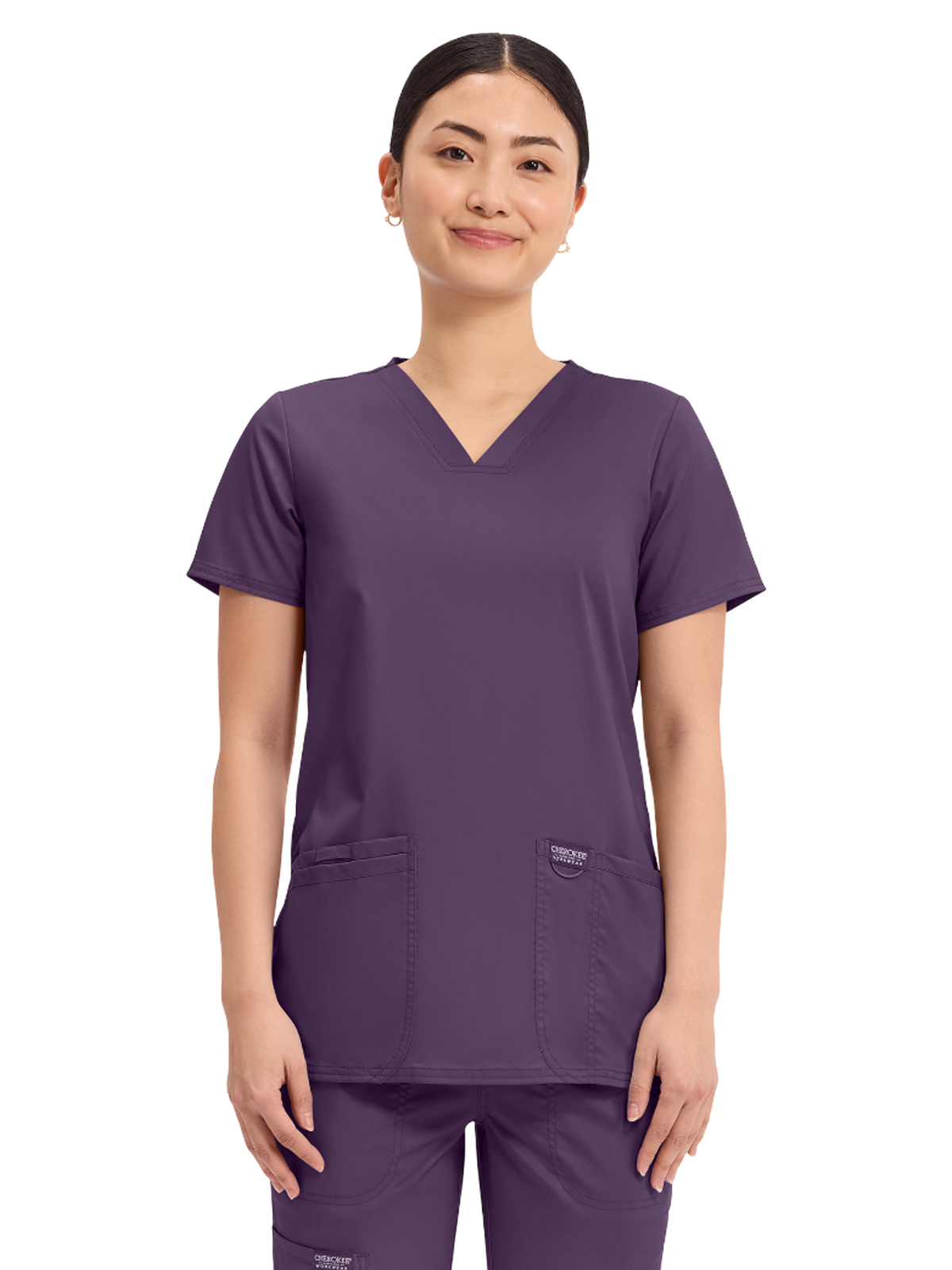 Cherokee - Workwear Revolution - Women's 3-Pocket V-Neck Top 35