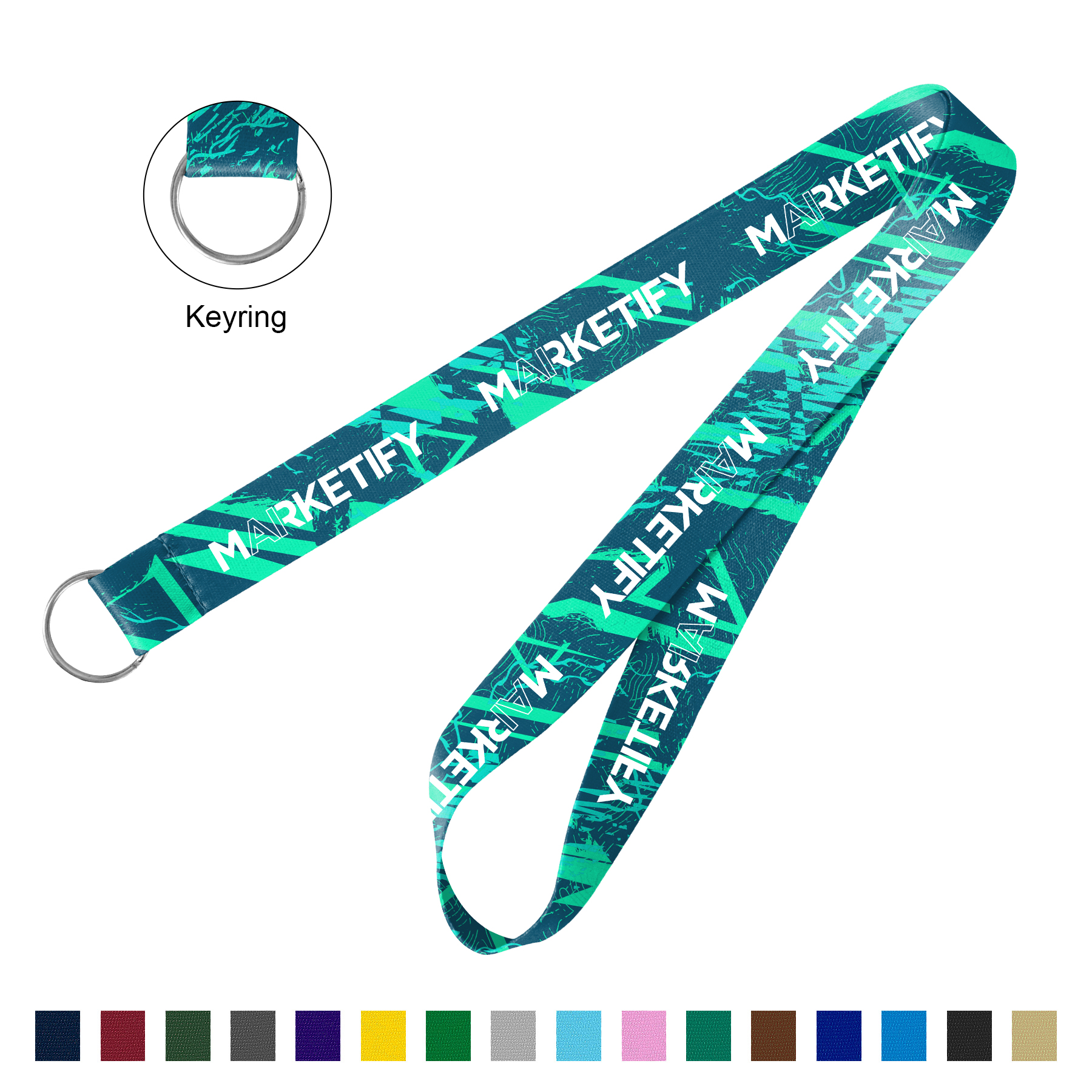 3/4" Full Color Dye-Sublimated Lanyard With Metal Split-Ring 2