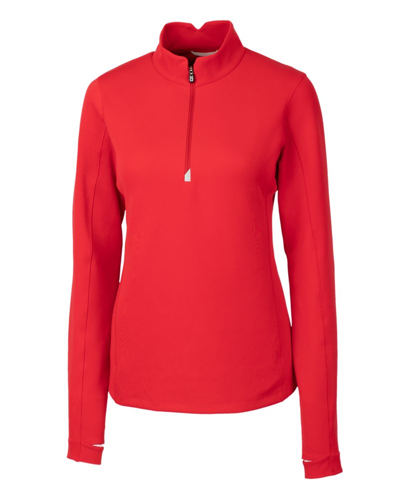 Cutter & Buck Traverse Recycled Smooth Stretch Womens Quarter Zip Pullover 41