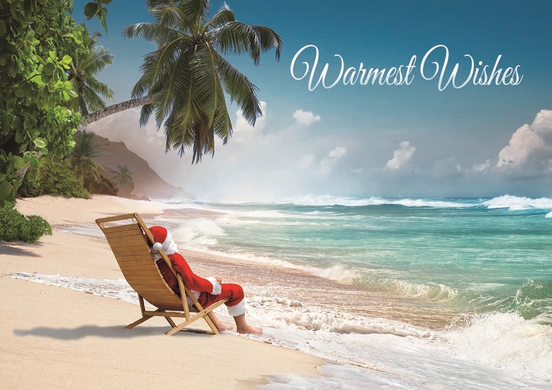 Coastal Santa Holiday Cards 1