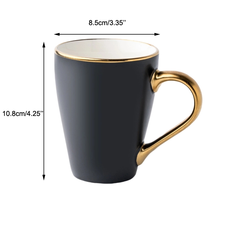 12 oz. Advertising Golden Handle Ceramic Mugs for Coffee Tea 4