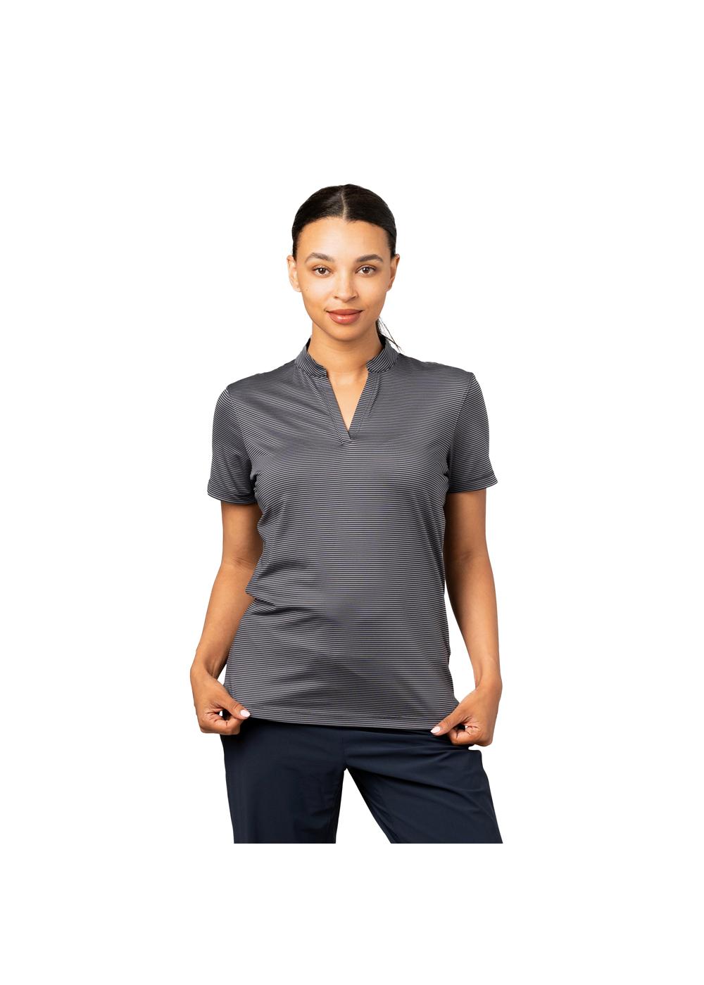 Storm Creek Women's Optimist II Microstripe Short Sleeve Polo 20