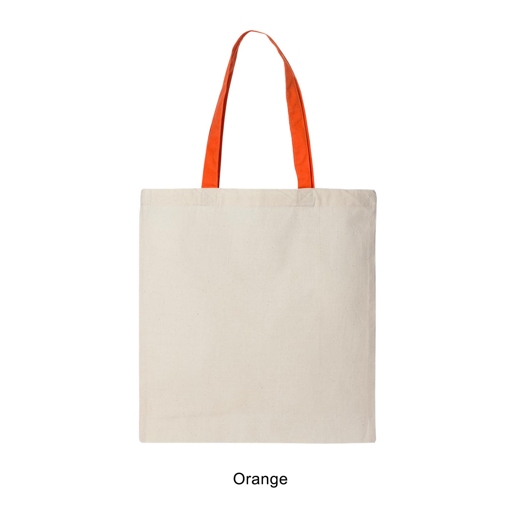 6 oz. 100% Cotton Canvas Tote Bag with Color Handle 13