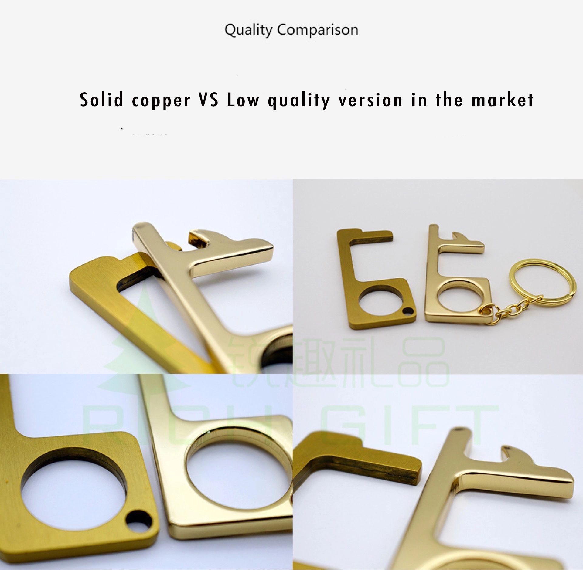 Safe Touch contactless Keychain 2 (Copper kills virus) 4