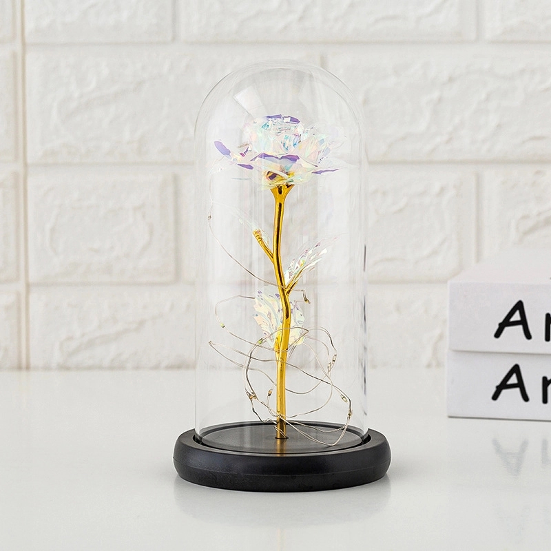 Colorful Artificial Rose Gift W/ Led String Lights 7