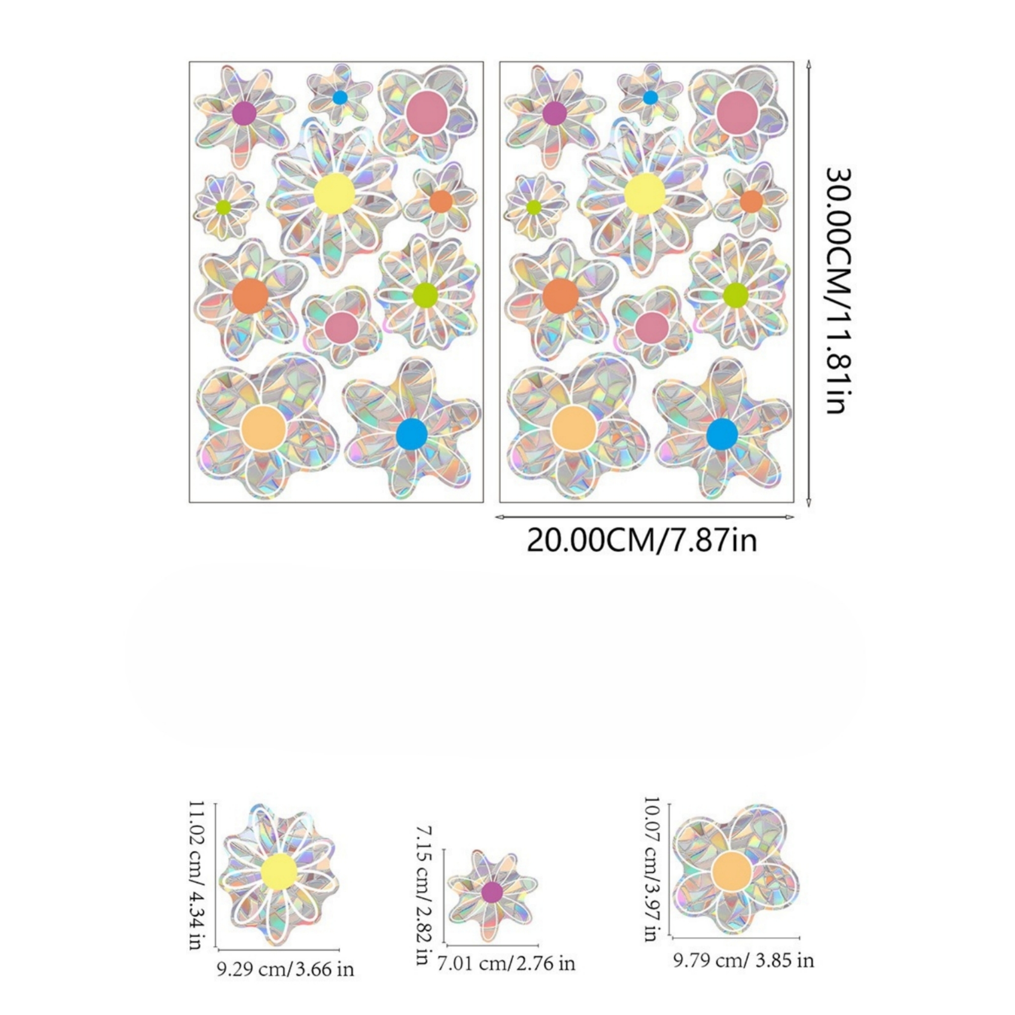 Prism Rainbow Static Stained Glass Stickers 2