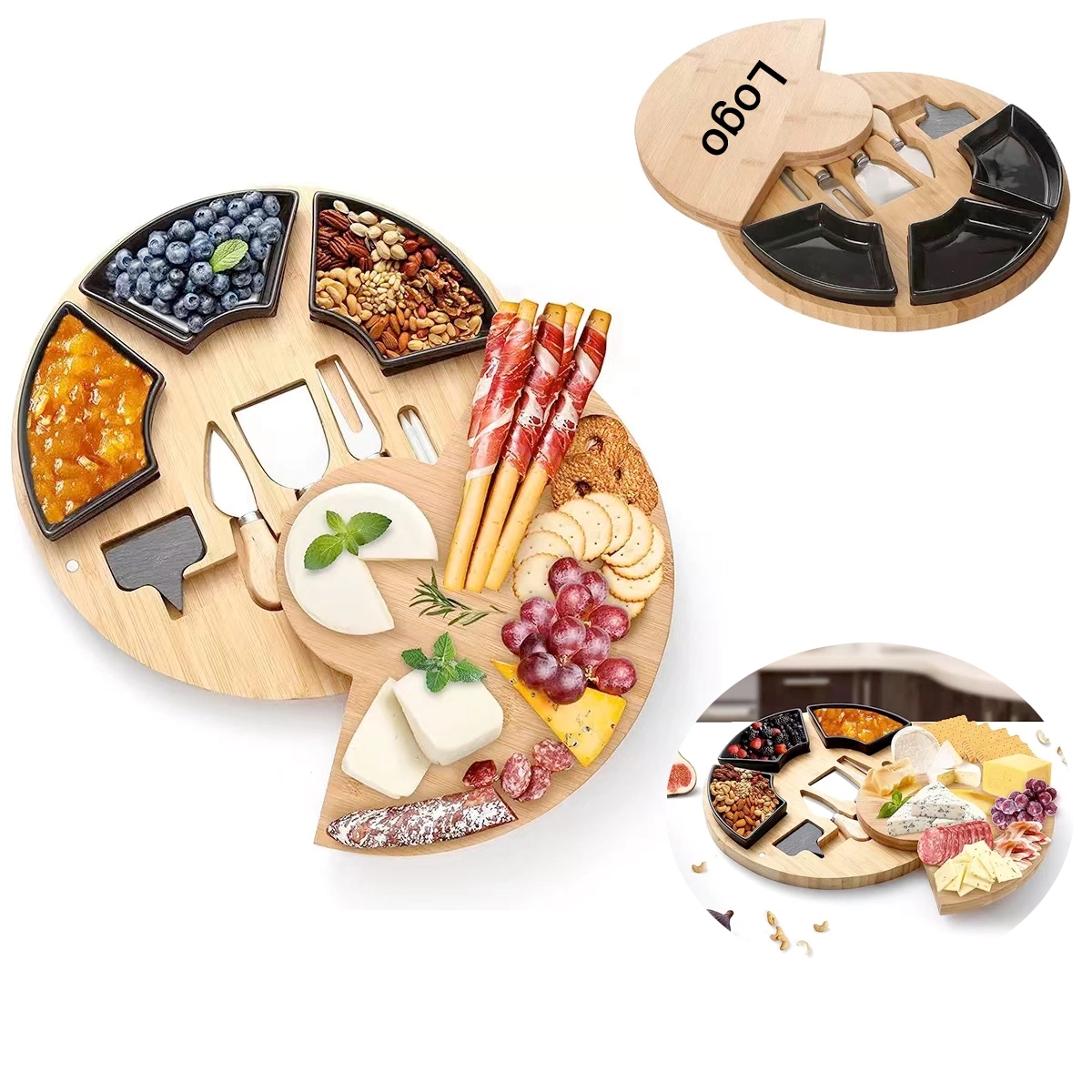 Bamboo Charcuterie Board Set 1