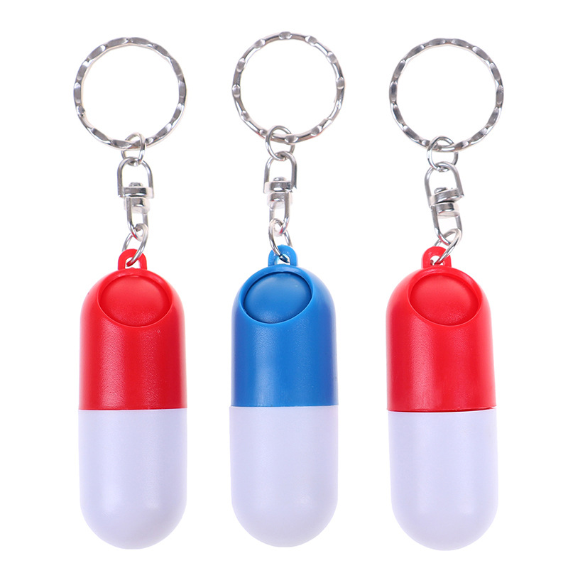 Twist Capsule Shaped Pill Case W/ Keychain 1