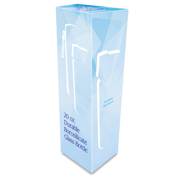 Halcyon® 20 oz. Frosted Glass Bottle with Flip Top Lid 11