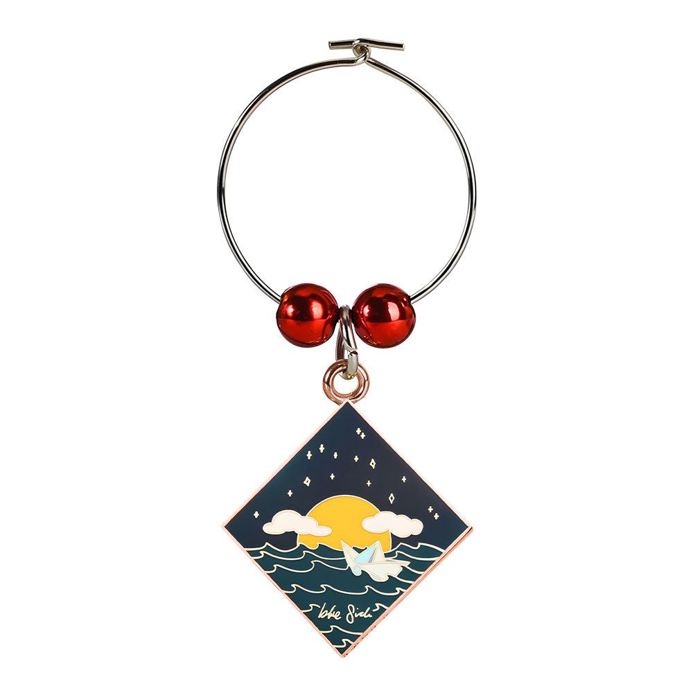 Hard Enamel Wine Charms 1'' 1