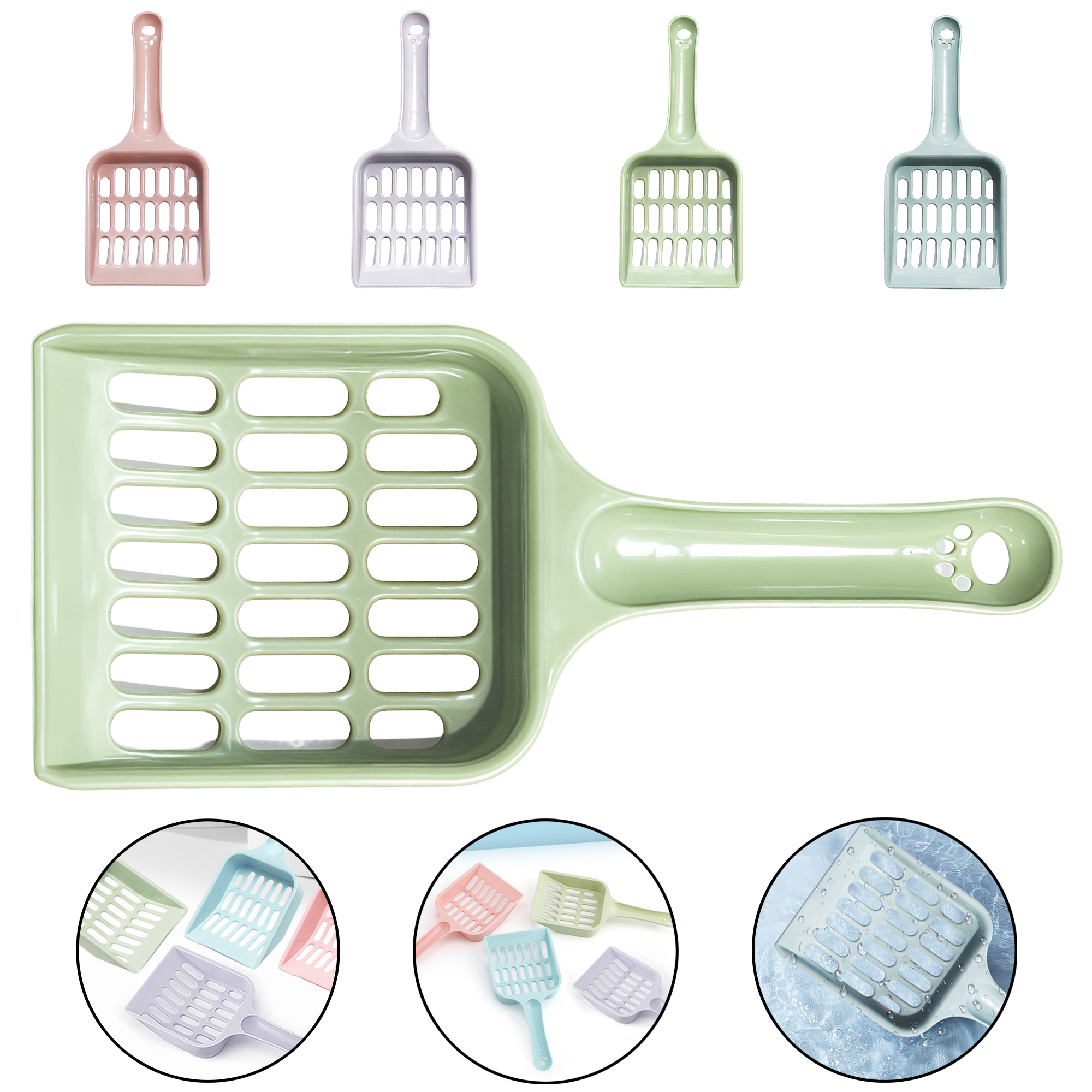 Plastic Cat Litter Scoop with Fine Holes 3