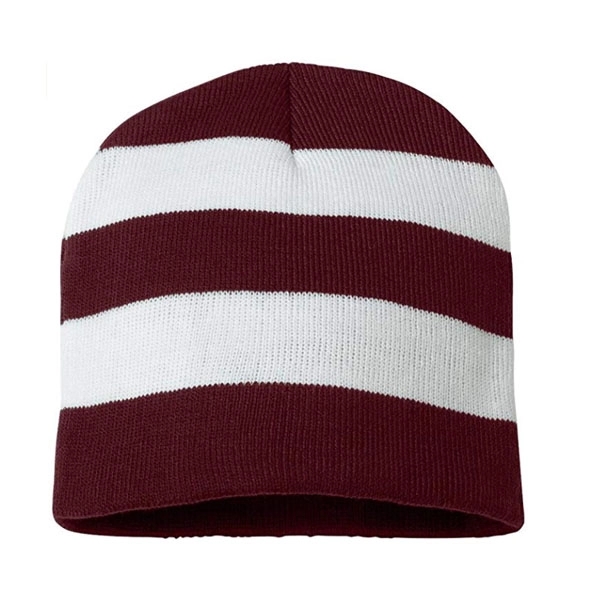 Rugby Striped Knit Beanies 9