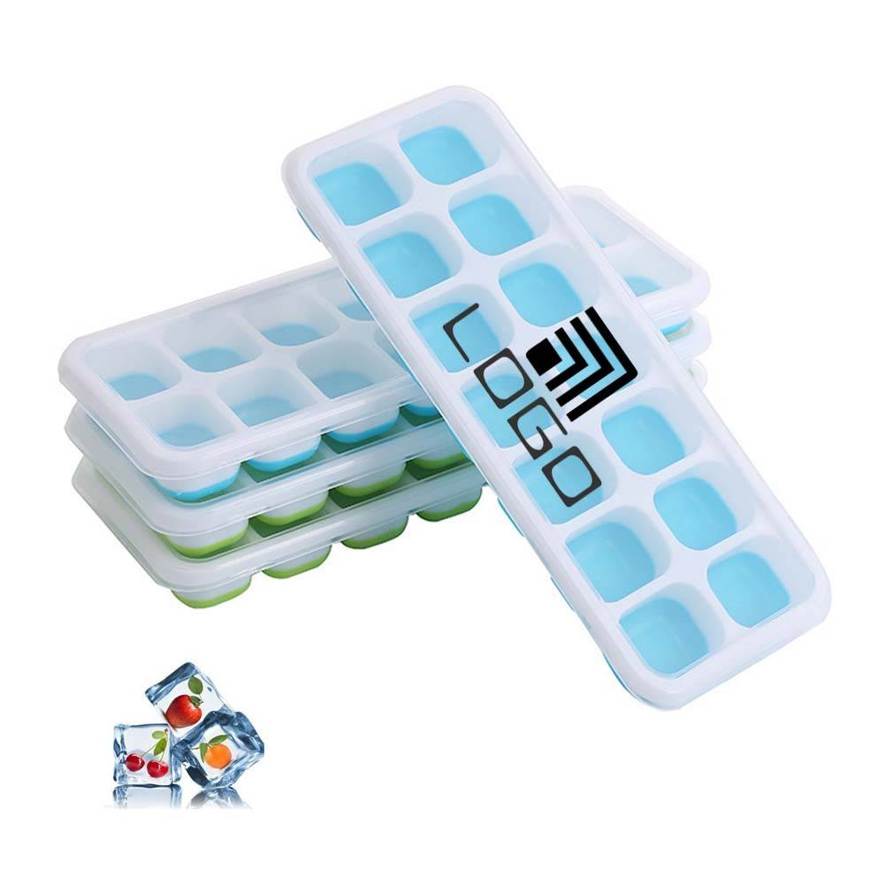 Pressing Ice Cube Tray With Lid And Container 2
