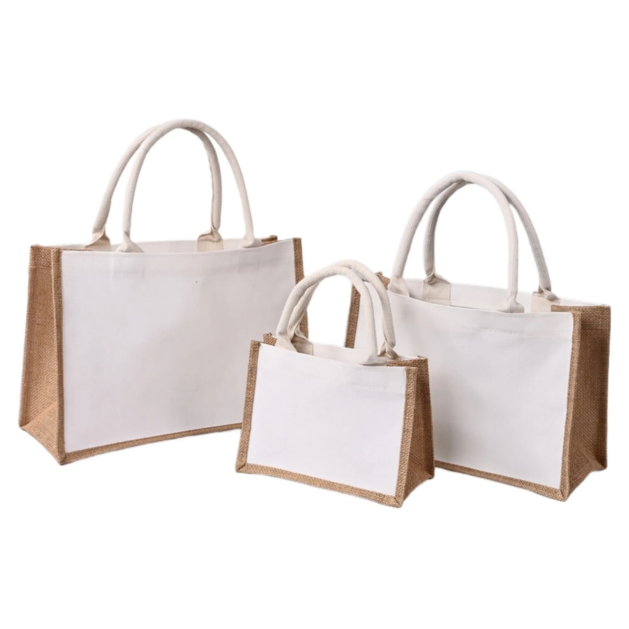Eco Jute Large Tote Bag, custom tote bag with logo imprint 4