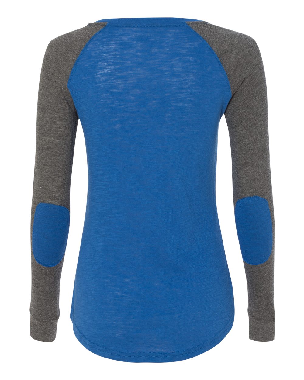 Women's Preppy Patch Slub Long Sleeve T-Shirt - T66 3