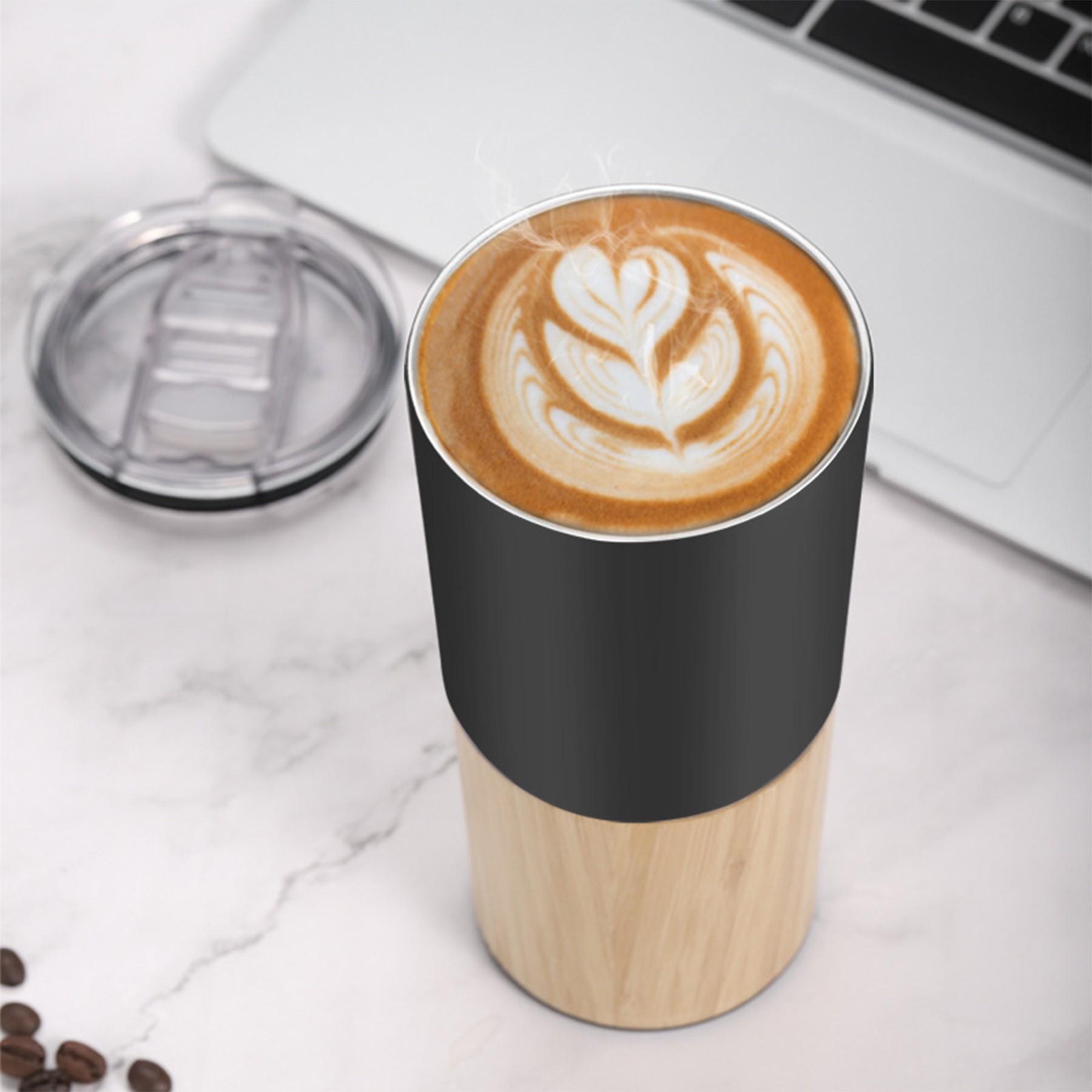 20 Oz Bamboo Insulated Car Tumbler 6