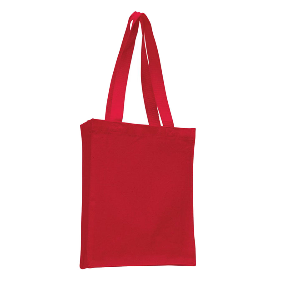12 oz Cotton Canvas Book Tote Bag - 11"W x14"H x 5"D x 2
