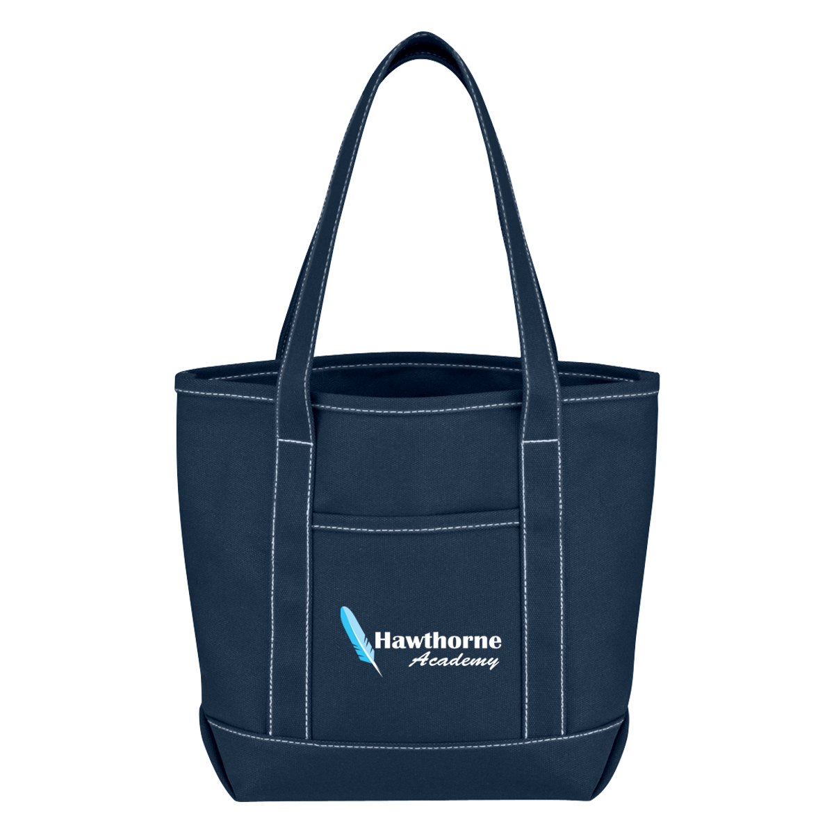 Small 24 Oz. Recycled Cotton Canvas Yacht Tote Bag, custom tote bag with logo imprint 11