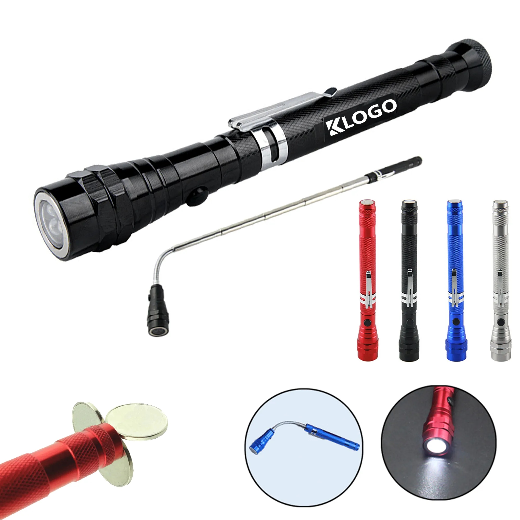 3 LED Magnetic Telescopic Flashlight 10