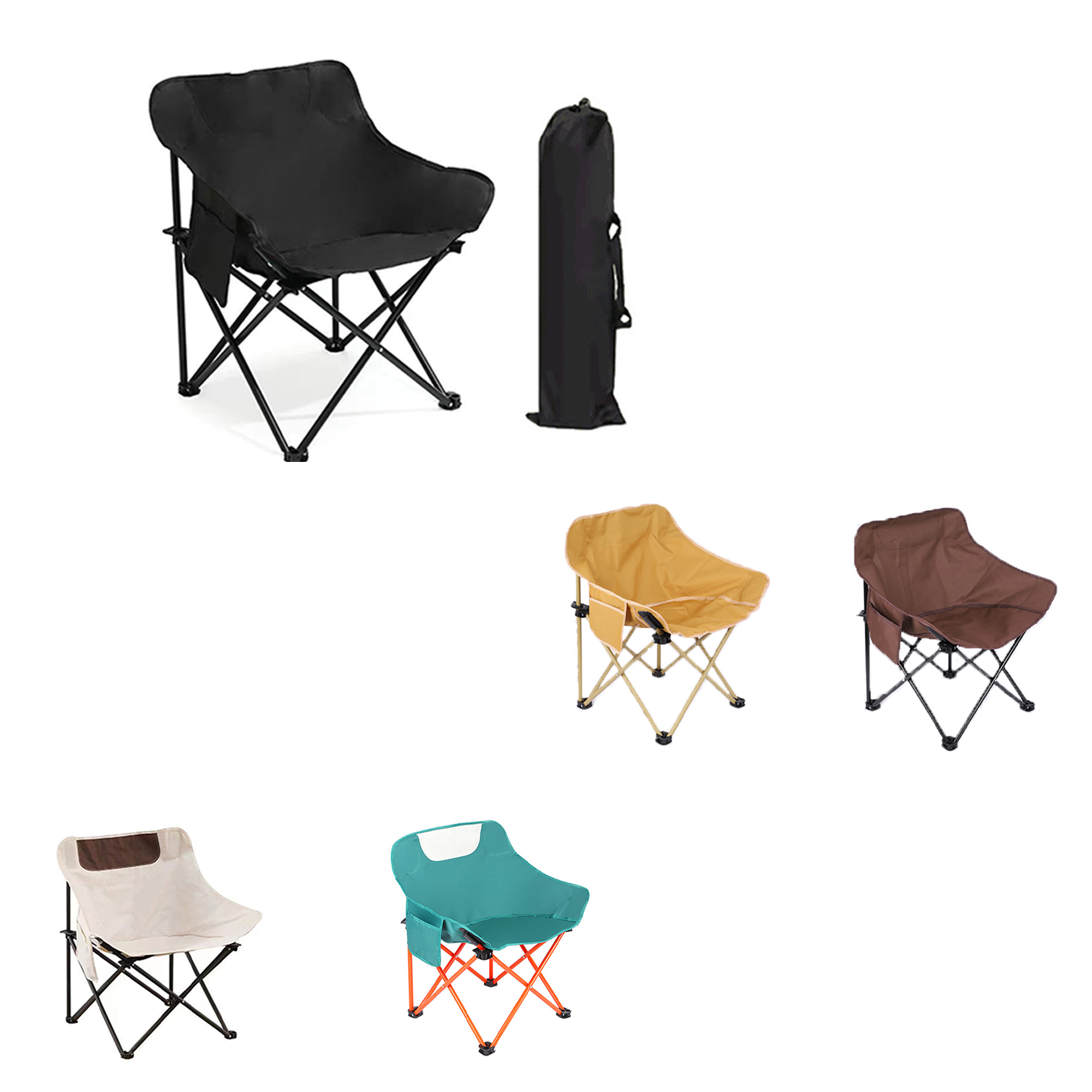 High Back Camping Folding Moon Chair 1