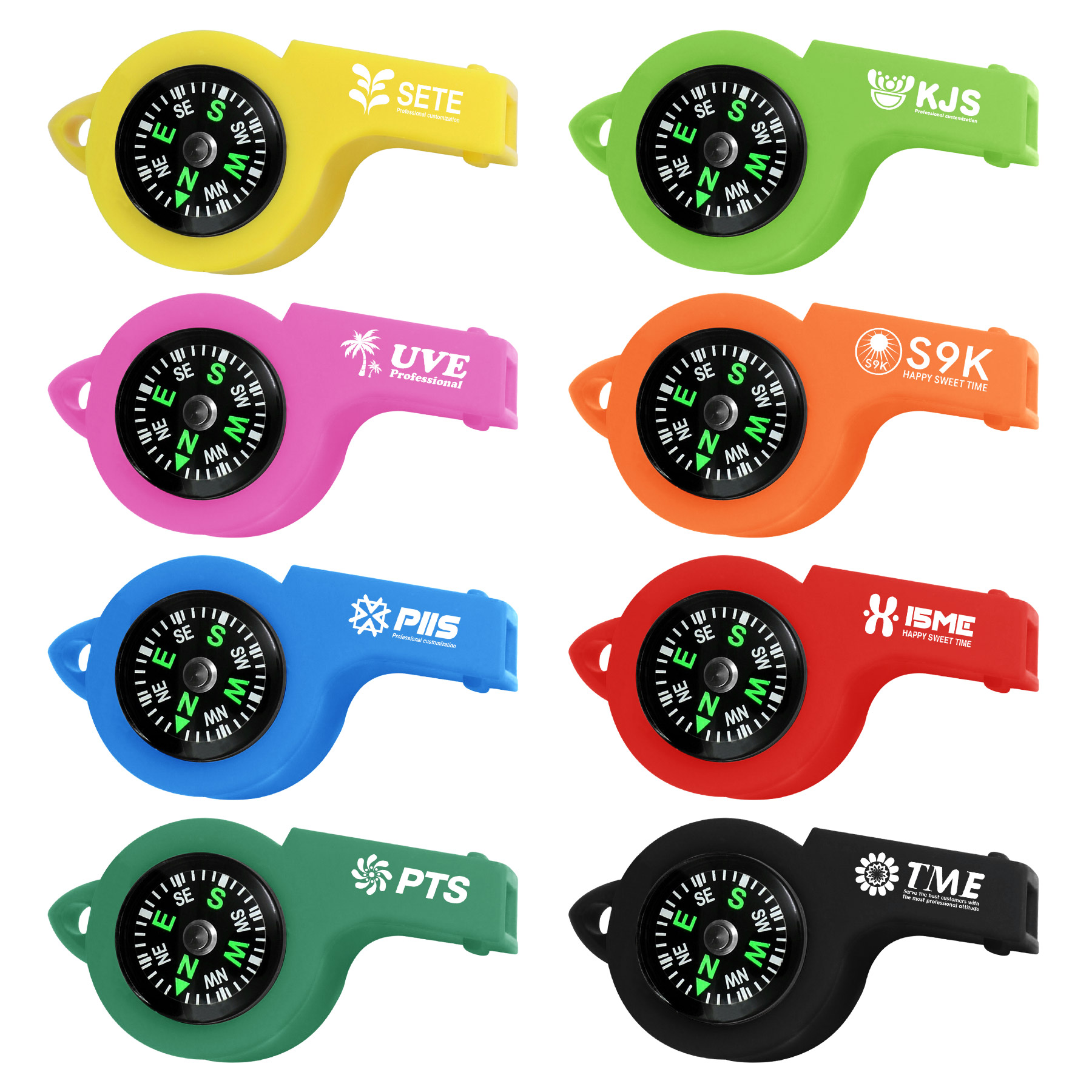 2 in 1 Emergency Whistles with Compass 10
