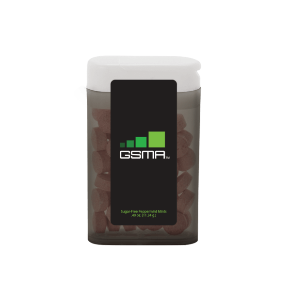 1 1/2" x 2 1/2" Rectangular Flip-Top Mint Dispenser 24