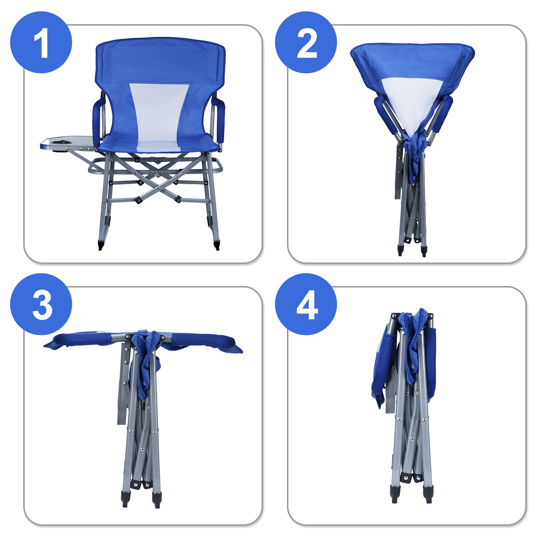 Portable Camping Director Chair With Side Table 1