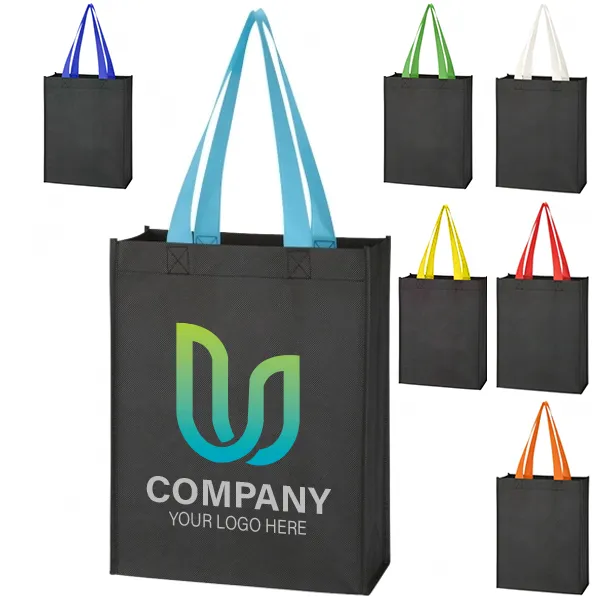 Non-woven Two-tone tote bag-9.5x12x4.5 1
