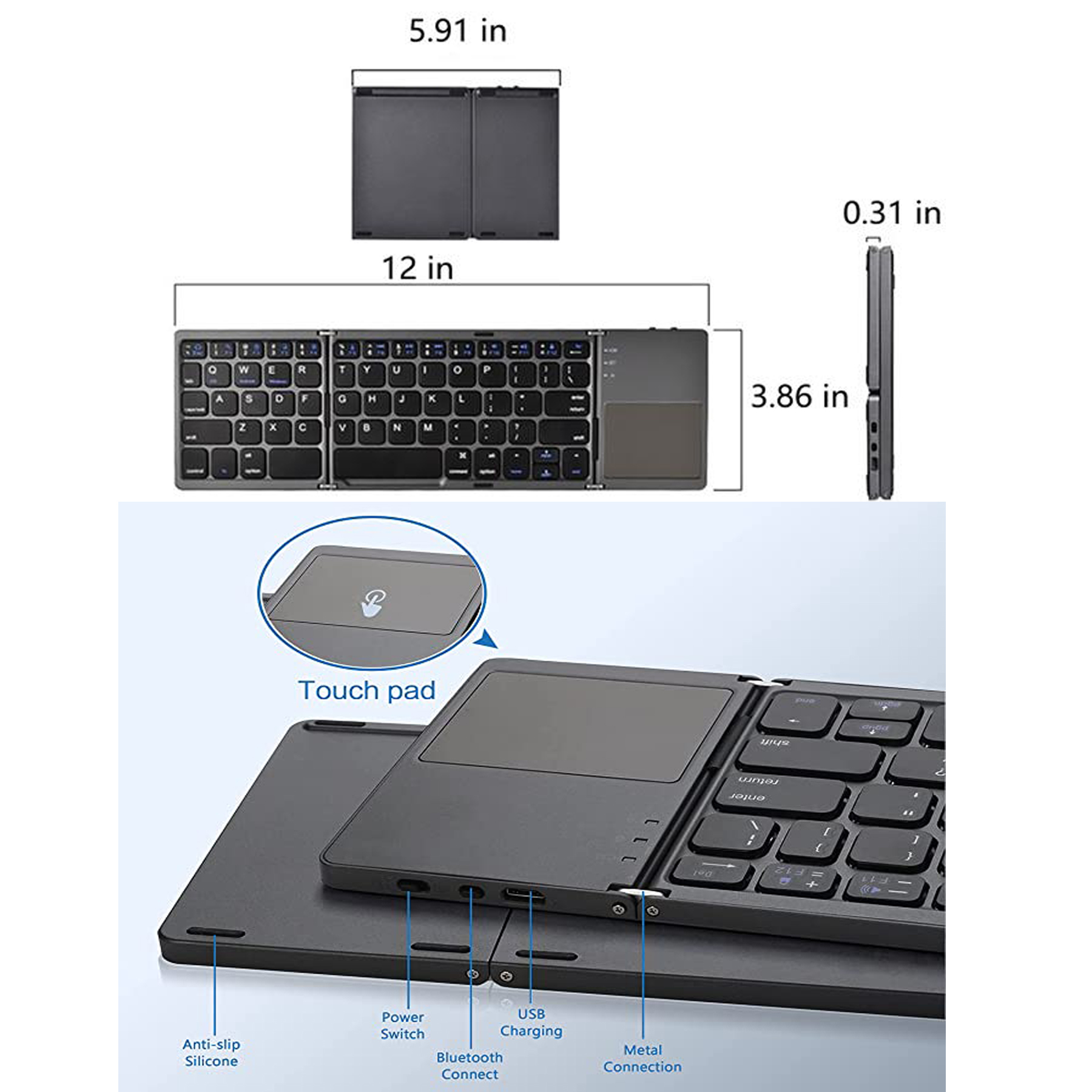 Foldable Touchpad Keyboard 2