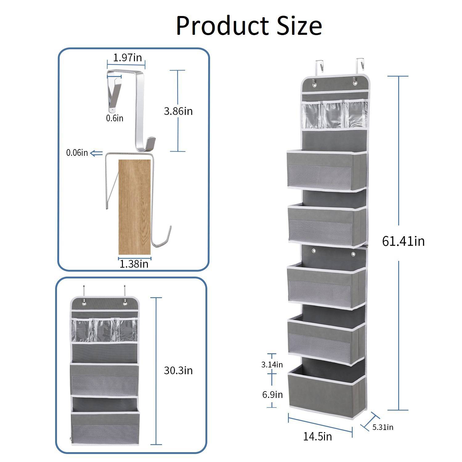 Over The Door Multi Layer Hanging Storage Bag Organizer 3