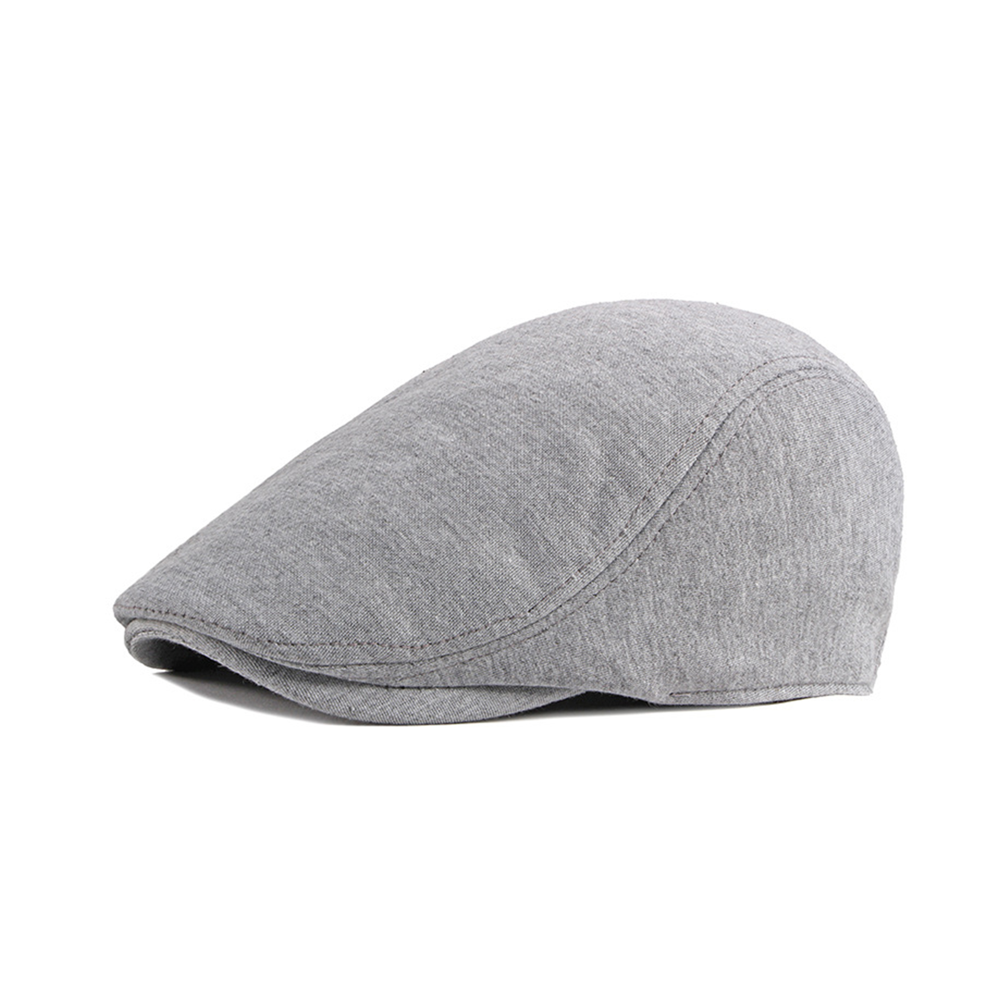 Polyester Cotton Newsboy Flat Cap With Elastic Fit 10.24" Length X 4.33" Width 11