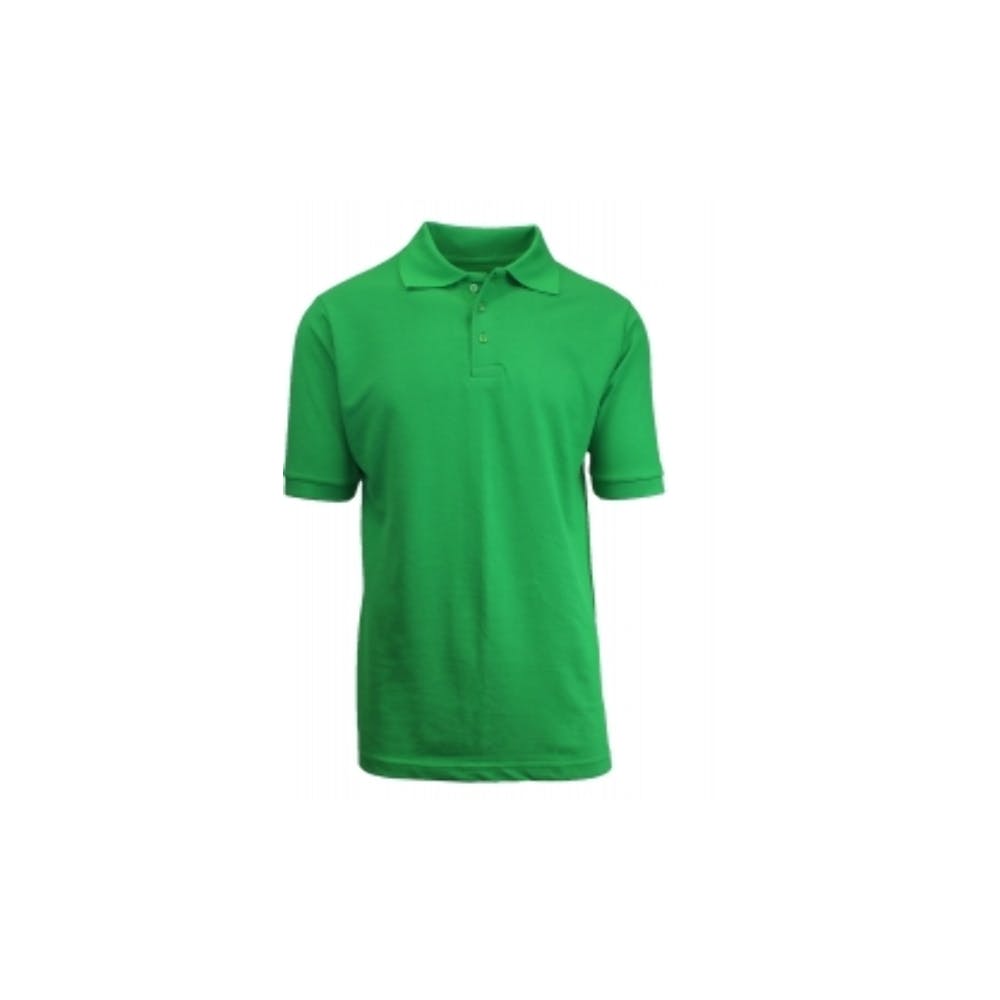 Adult Uniform Polo Shirts - Kelly Green Short Sleeve Size M - 2X 3