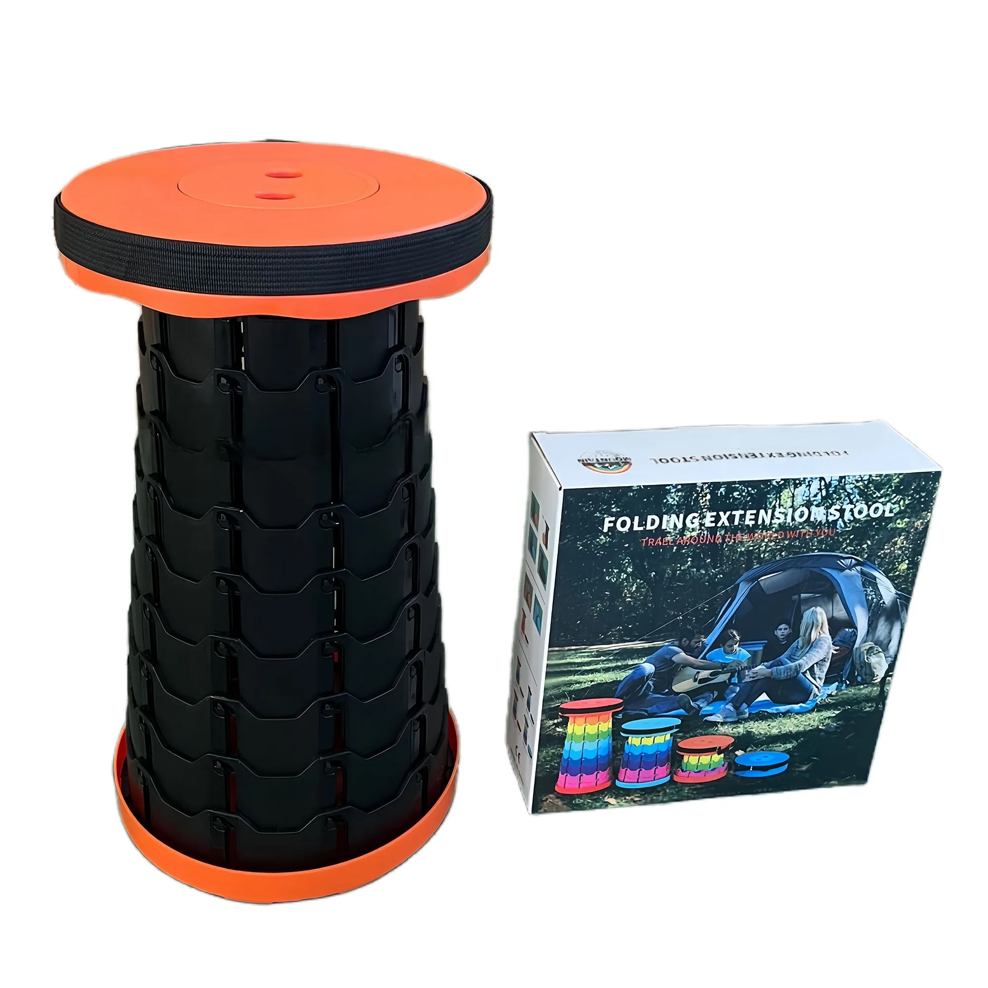 Portable Rainbow Telescopic Folding Stool For Outdoor 6