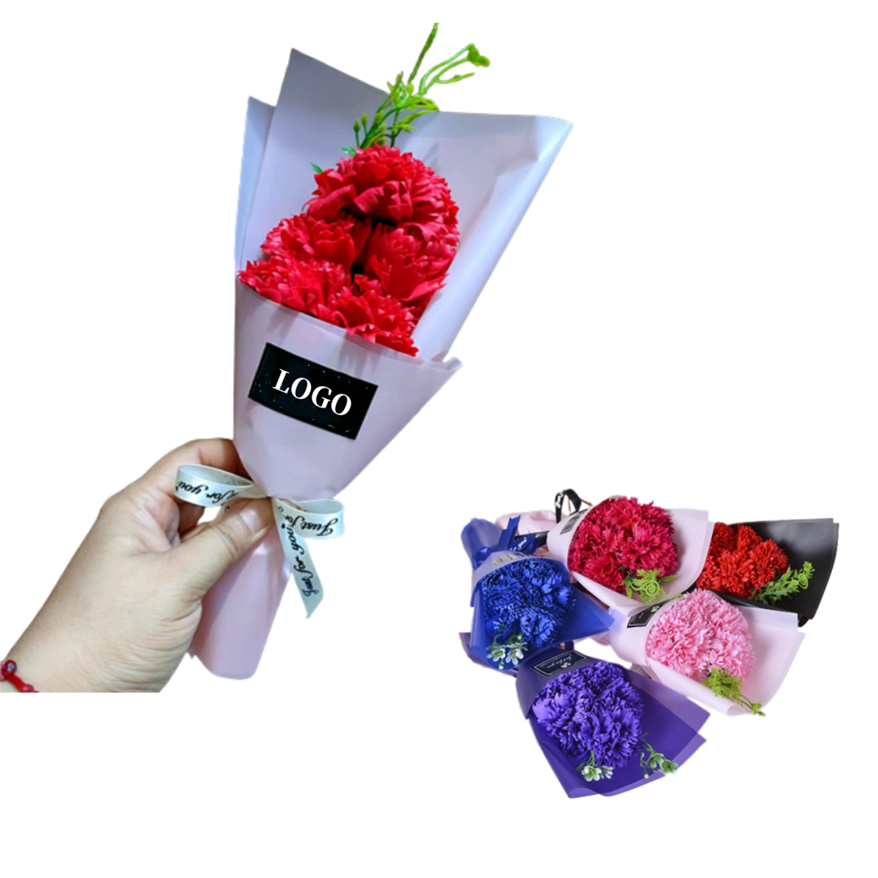 Soap Carnation Bouquet for Mother's Day