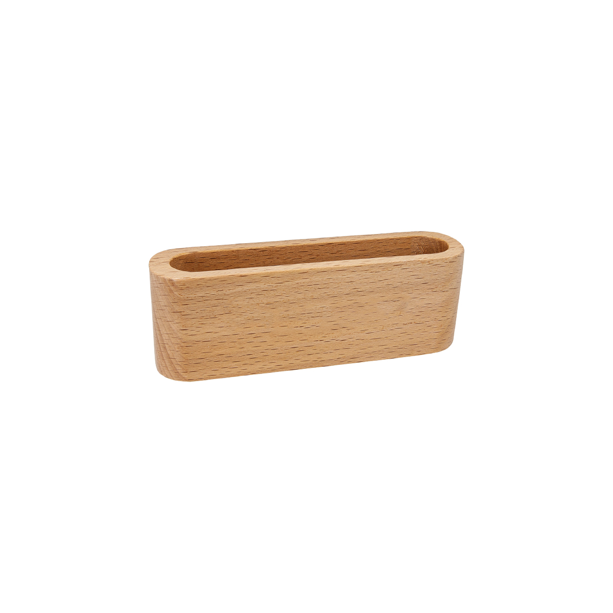 4" Beech Wood Business Card Holder 2
