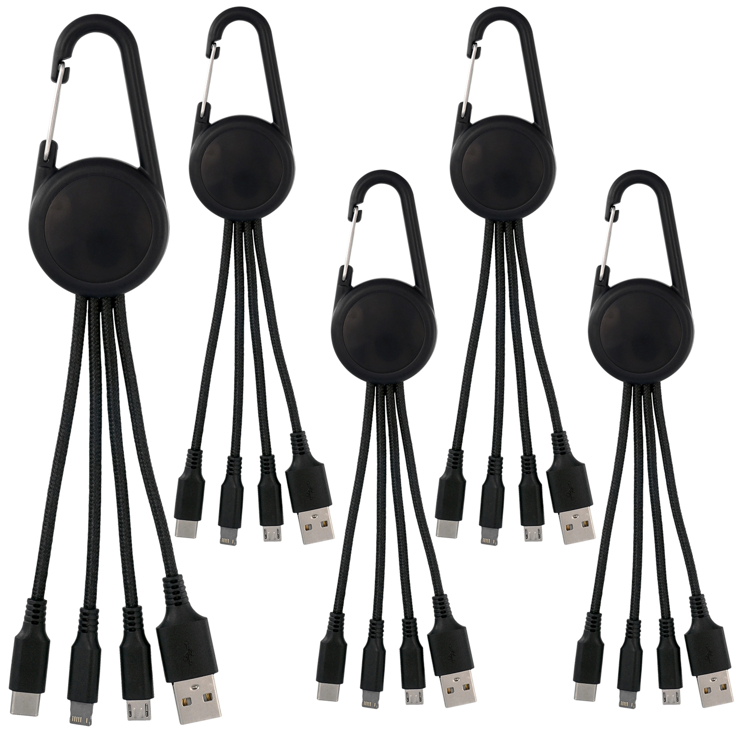 COLOR LIGHT UP 3-IN-1 CARABINER CHARGING CABLE 14