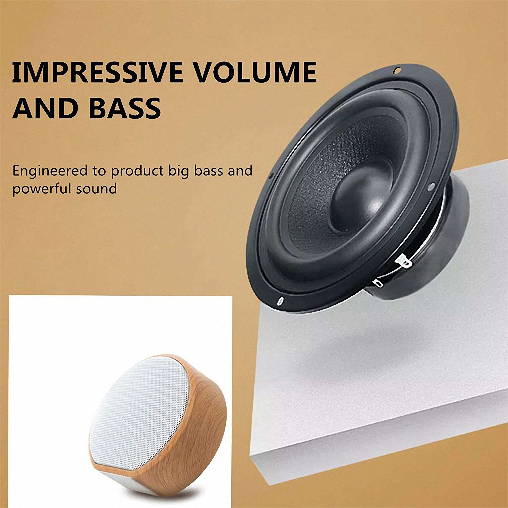 Wood Grain Bluetooth Speaker 3