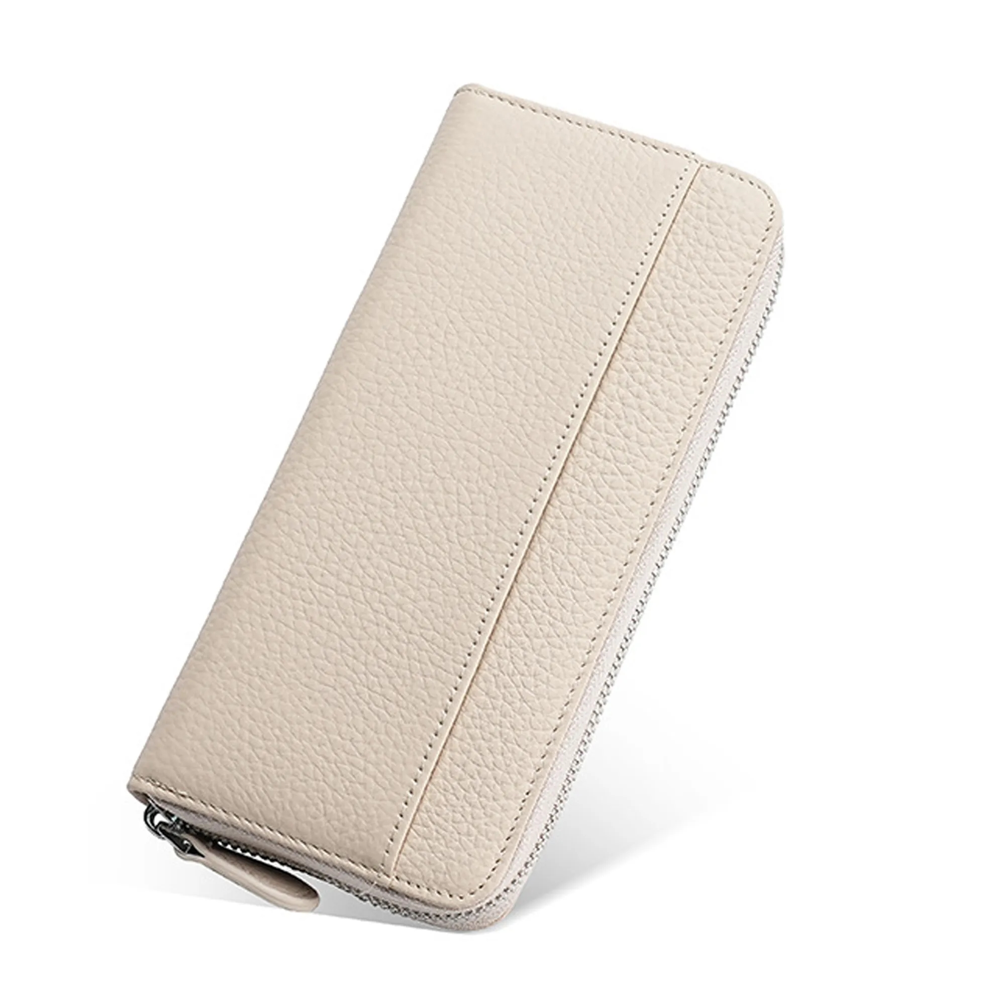 Women's Zippered Long Leather Wallet Card Holder 1