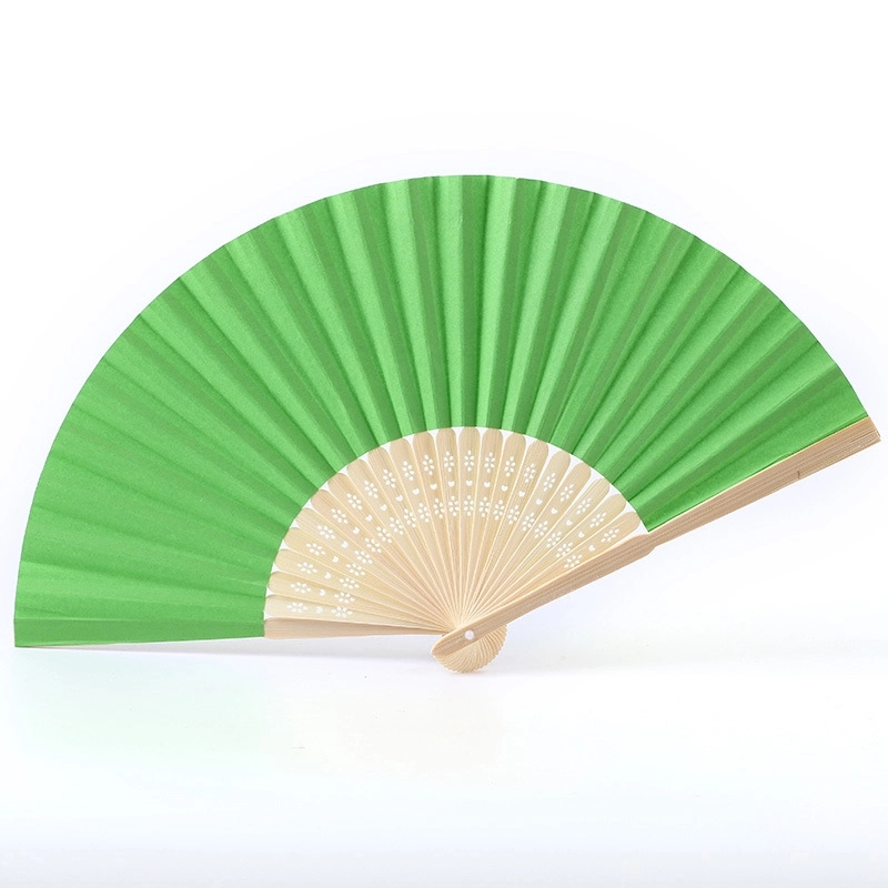 Full-color Folding Bamboo Paper Hand Fan 4